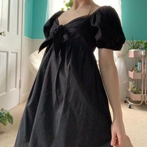 Little Black Puff-Sleeve Dress